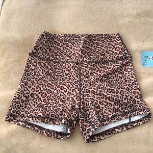 Kels kiel leopard print shorts